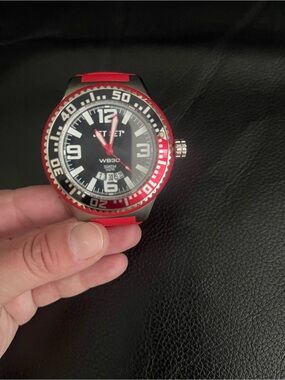 Red and Black Men's Dive Watch — WB30 Sport Design